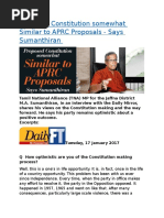 Proposed Constitution Somewhat Similar To APRC Proposals
