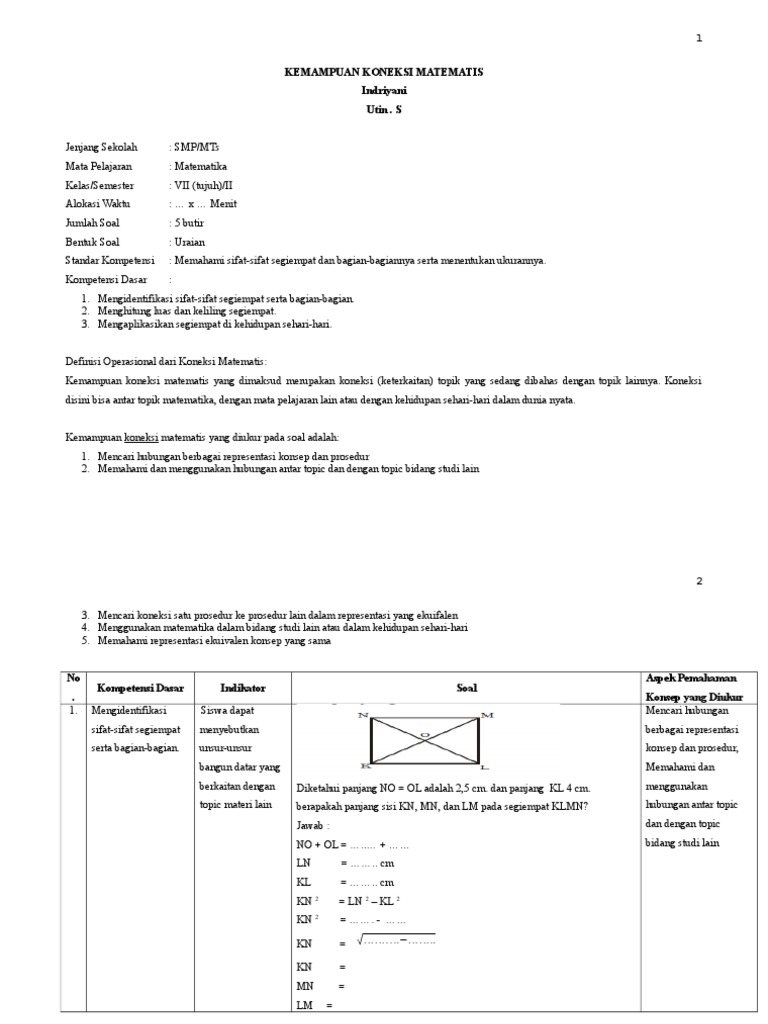 Kumpulan Contoh Soal Koneksi Matematika Dan Penyelesaiannya Penjelasan Dikdasmen