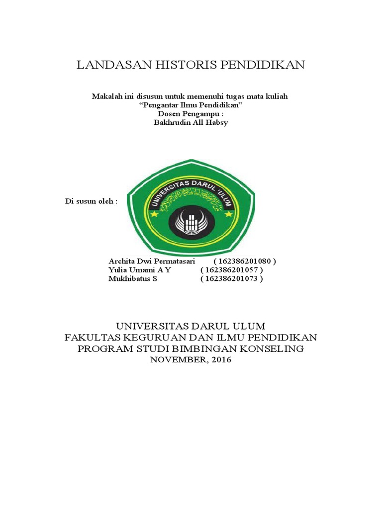 Landasan Historis Pendidikan