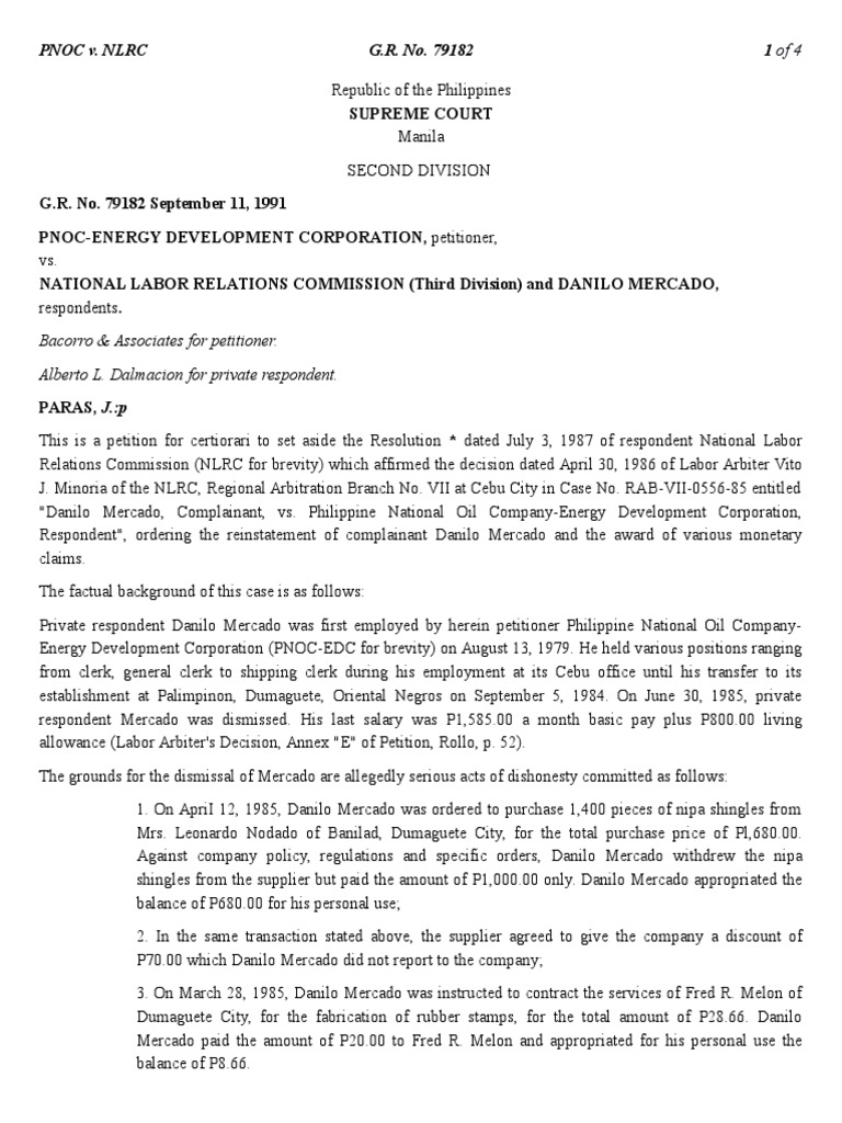 021PnocEdc vs. NLRC 201 Scra 487 PDF Constitution Arbitration
