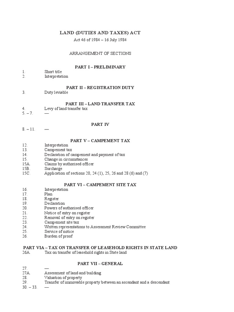 Land (Duties and Taxes) Acr.pdf Trust Law Deed