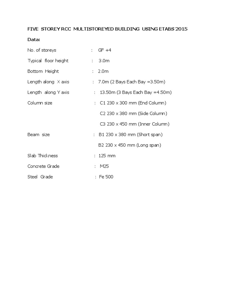 ETABS Model | PDF