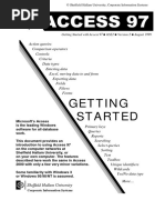 Getting Started With Access 97 GS22 August 1999