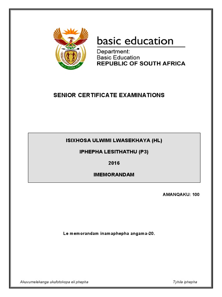 Isincoko Esibalisayo: Imiyalelo Nezikhumbuzo | PDF