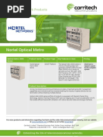 Nortel Optical Metro - Carritech Telecommunications