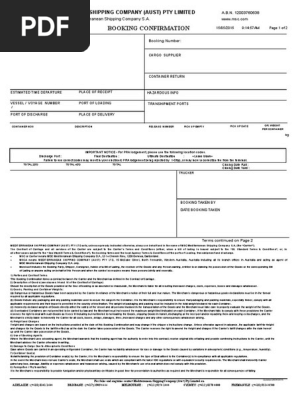 Booking Confirmation