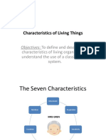 Characteristics of Living Things