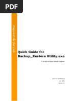 PT-60 Backup Restore Utility Quick Guide