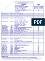 ISC 2017 Revised Time Table