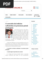 O Conceito de Indícios Suficientes No Processo Penal Português _ O DIREITO ONLINE 法