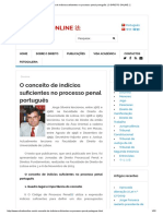 O Conceito de Indícios Suficientes No Processo Penal Português _ O DIREITO ONLINE 法