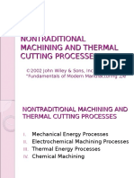 Nontraditional Machining and Thermal Cutting Processes