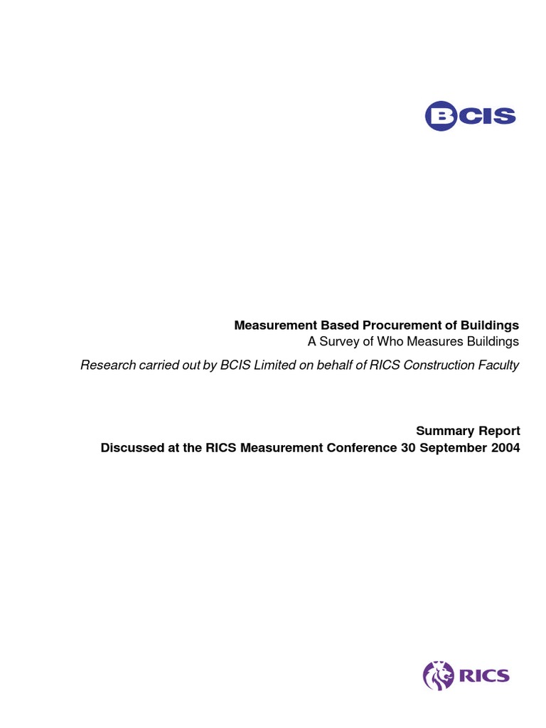 Measurement Summary | PDF | Procurement | Surveying