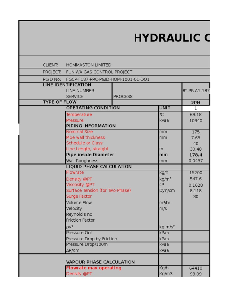Hydraulic Calculations for Gas Control | PDF | Technology & Engineering