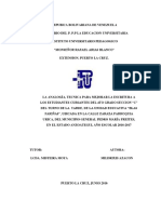 LA ANALOGÍA, TECNICA PARA MEJORAR LA ESCRITURA A LOS ESTUDIANTES CURSANTES DEL 4TO GRADO (Mildrixis Azacon)