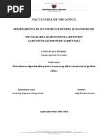 Determinarea algoritmului la greble transversale