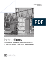 Medium Power Substation Transformer Instruction Manual