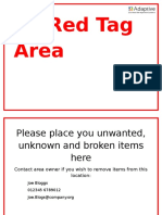 5S Red Tag Area Sign Template