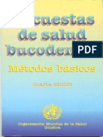 Encuesta de Salud Bucodental y Metodos Básicos PDF