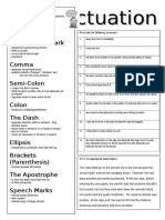 Punctuation Worksheet