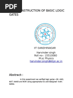 Construction of Basic Logic Gates