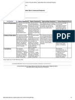 Rubric Argumentative Short Constructed Response