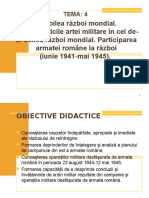CURSUL 4, PREZENTARE 29 APRILIE P.P., Caracteristicile ARTEI MILITARE În Cel De-Al Doilea Război Mondial - Patriciparea Armatei Române La Război P.P.