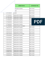 Order Number Order Status Activation Type