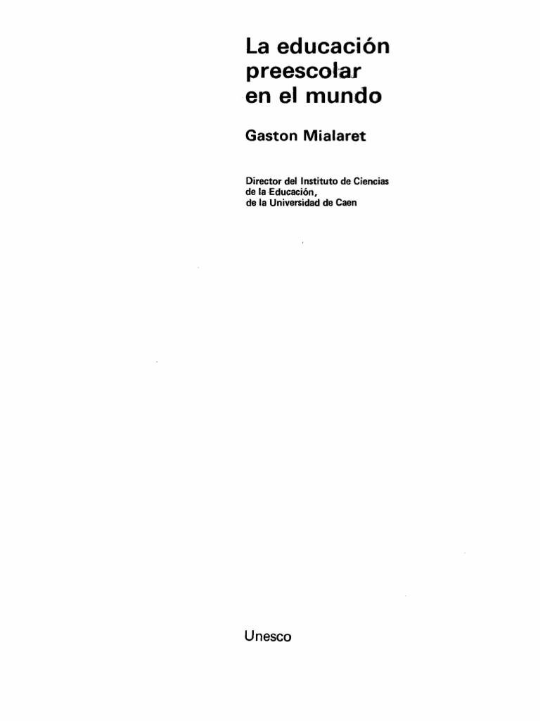 Resultado de imagen para la educación preescolar en el mundo mialaret