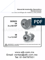 Manual Operacion Bomba Centrifuga Barnes Mediana Presion IAIB