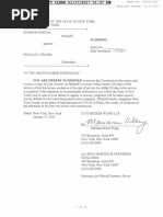 Summer Zervos v. Donald Trump Summons & Complaint 01-17-17