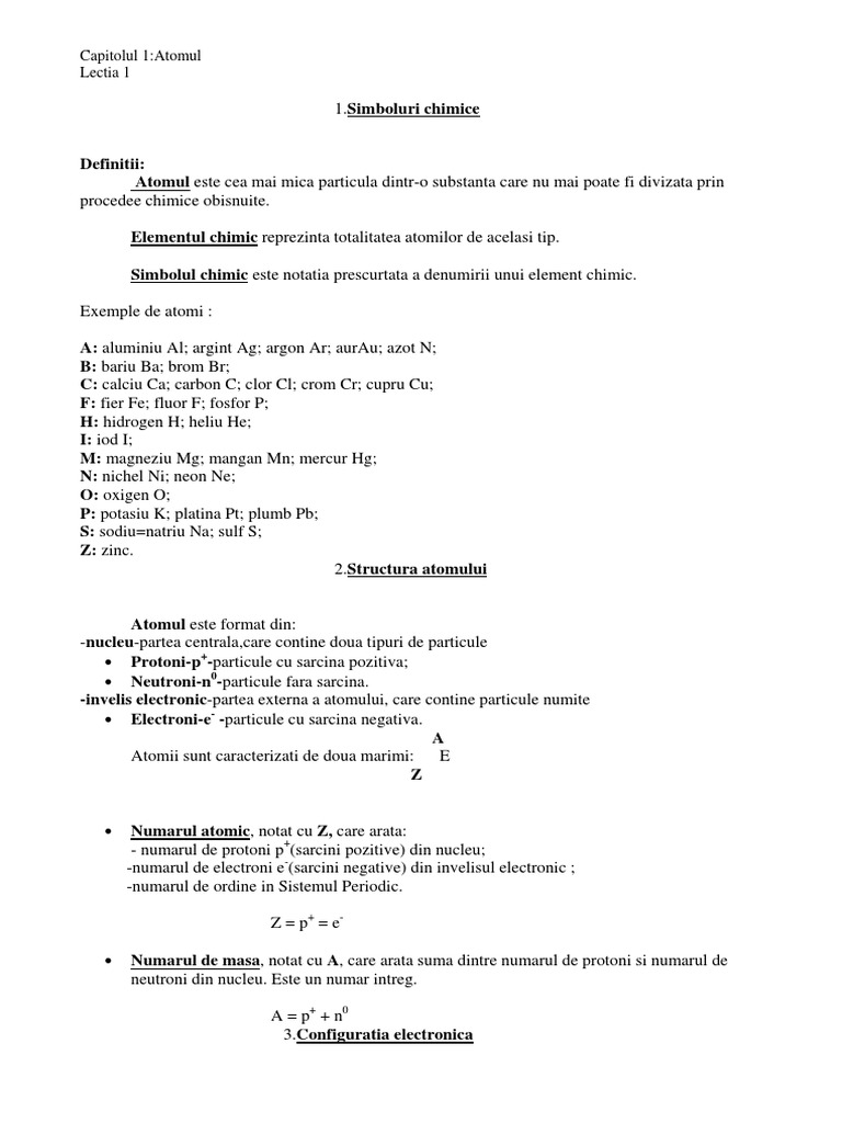 Lectii Chimie | PDF