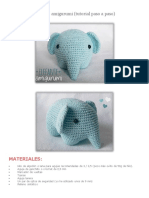 Paso a paso elefante amigurumi