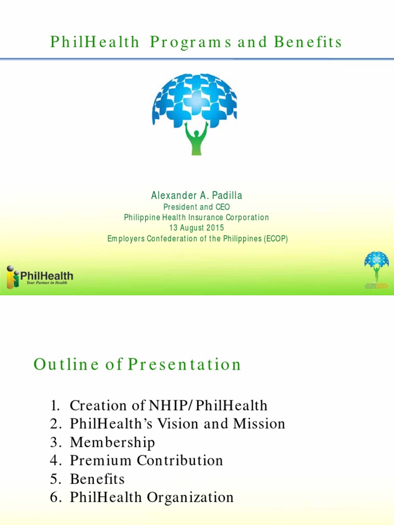 PhilHealth Vision, Mission, and Benefits | PDF | Health Sciences ...