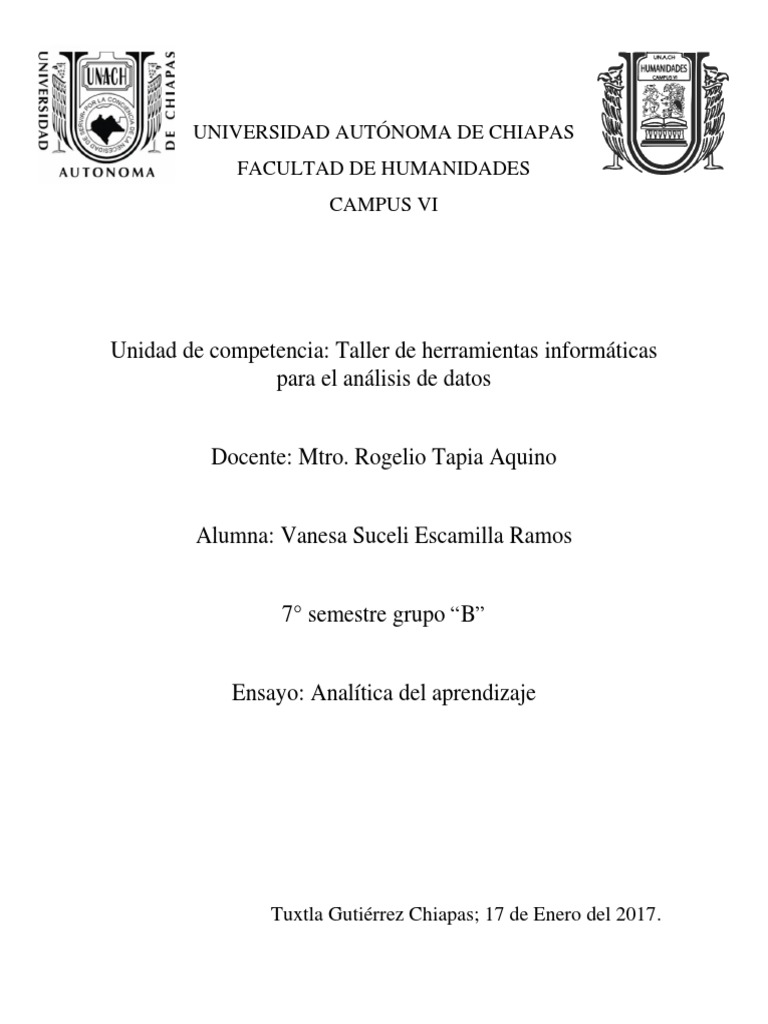 Analítica del Aprendizaje: Pasos Clave | PDF | Aprendizaje | Archivo de ...