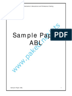 Sample Paper ABL
