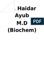 Dr. Haidar Ayub M.D (Biochem)