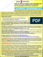 Admission To Academic Programme-2015: Indian Institute of Space Science and Technology