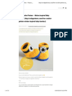 Crochet Minion Booties Pattern