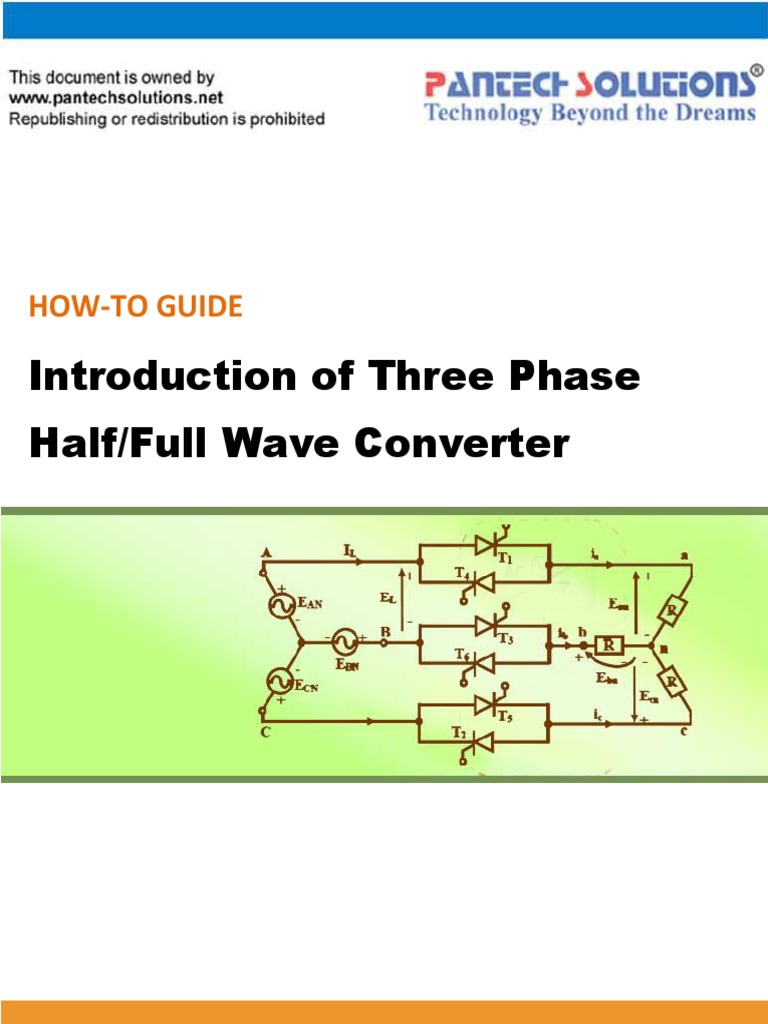 Three Phase Half Wave Converter Guide | PDF | Rectifier | Trigonometric ...