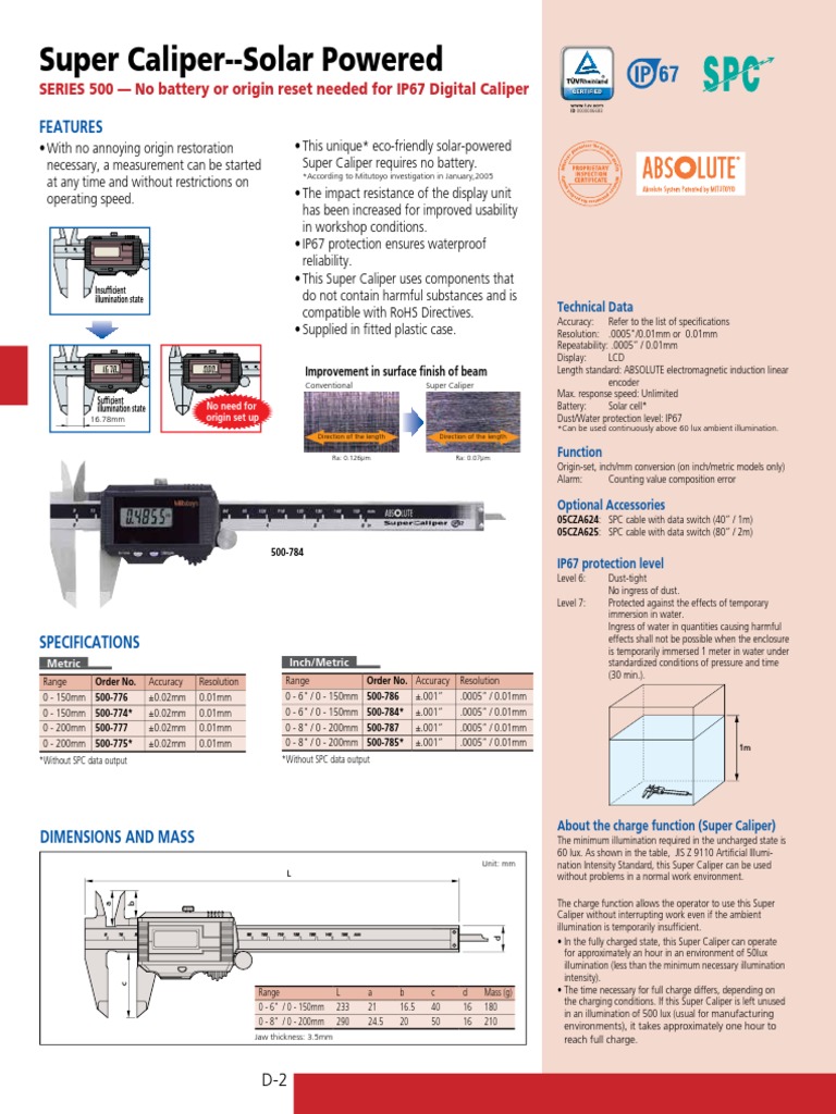 D Section Calipers Scientific Observation Nature