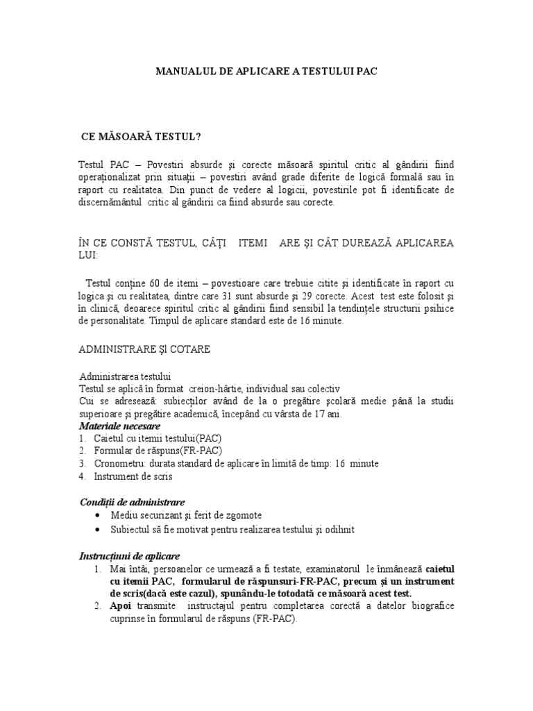 Manual PAC | PDF