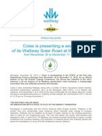 Colas Is Presenting A Section of Its Wattway Solar Road at The COP21