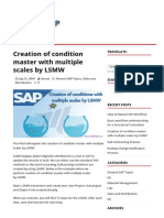 Creation of Condition Master With Multiple Scales by LSMW 