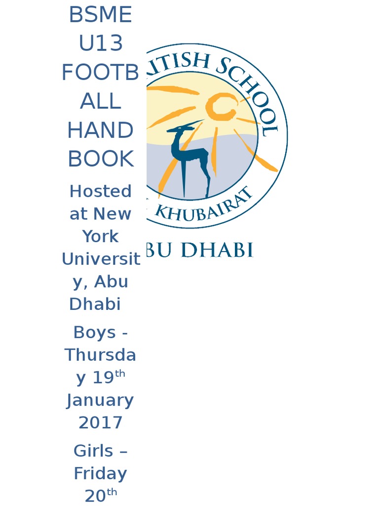 Football Handbook PDF Tournament Sports Rules And Regulations