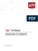 Topic 1 - The If Statement