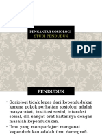 Pengantar Sosiologi (Studi Kependudukan)