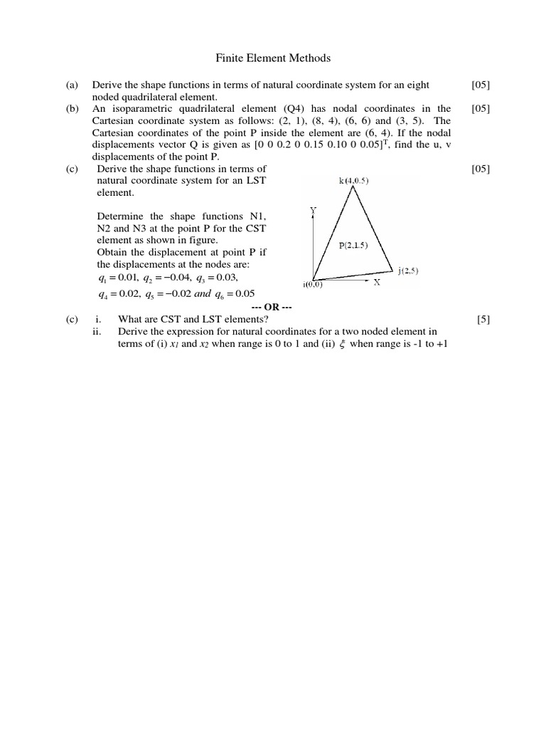 Shape Functions in Finite Element Analysis | PDF | Teaching Methods ...