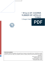 Potential Acquisition of Cooper Tires