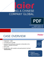 Taking A Chinese Company Global: Group 9, Section B